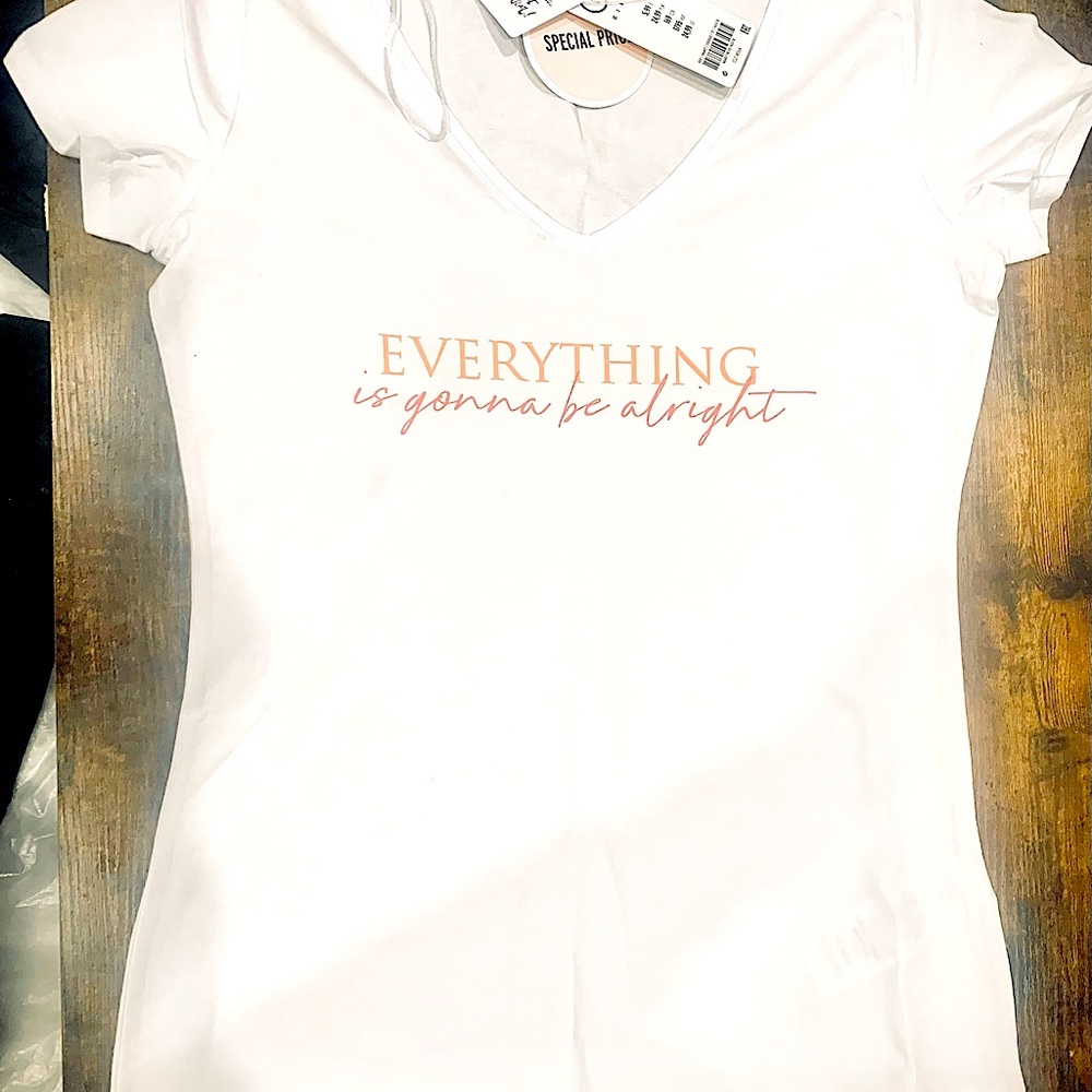 White shirt sleeve t- shirt